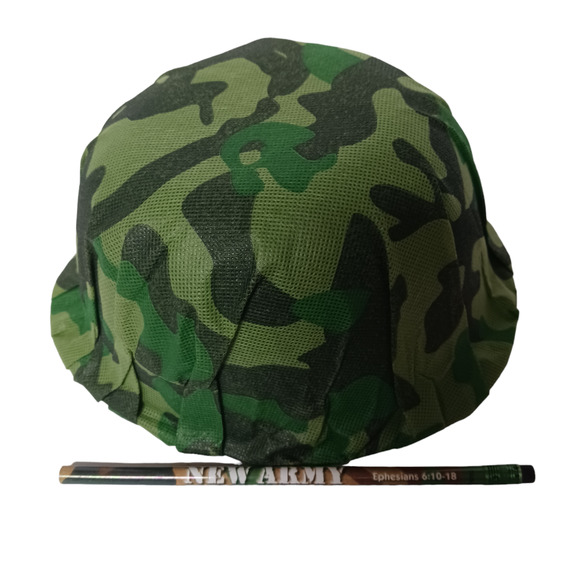 Halloween Kids Army Costume Toy Kit Helmet Canteen Compass Binoculars Survival - Picture 11 of 16
